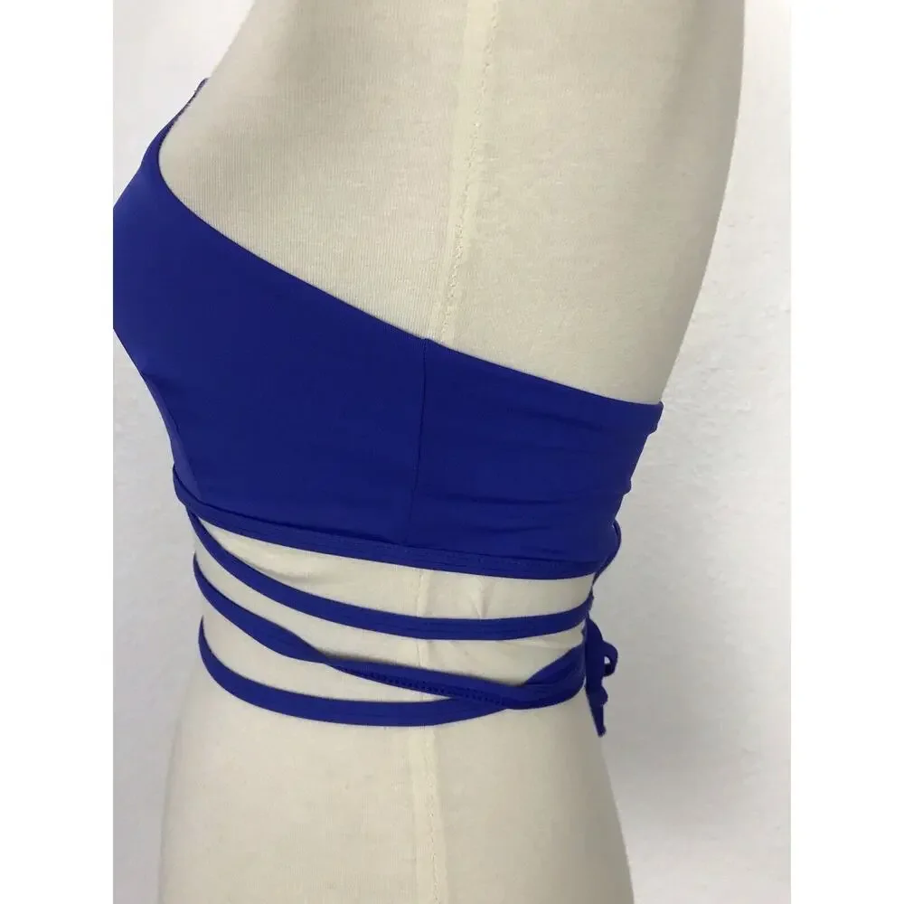 Toluca Swim Amina Stretch Wrap Tie Bikini Top Sz XS/S